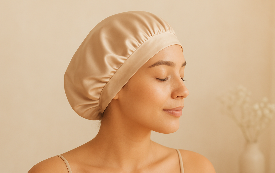 bonnet de nuit en satin AURAYU