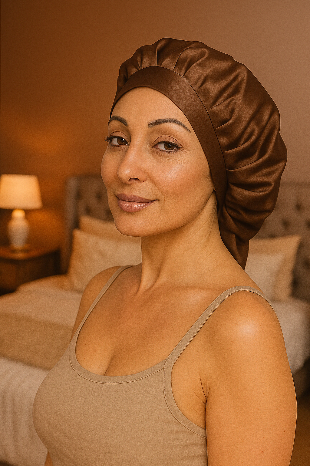 bonnet de nuit satin AURAYU