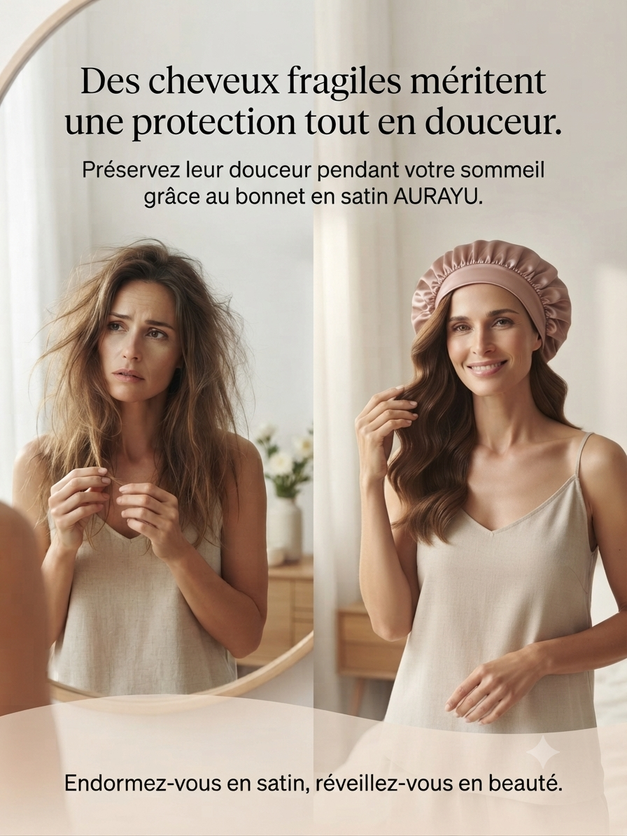 Pourquoi dormir avec un bonnet en satin protège vos cheveux et transforme vos matins ?