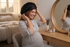 Bonnet de nuit en satin à bandeau élastique