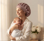 Bonnet de nuit en satin à bandeau élastique
