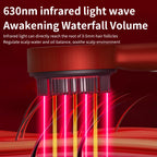 brosse electrique massante lumière rouge et réservoir distributeur d'huile AURAYU