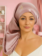 Bonnet de nuit à lacets pour cheveux longs