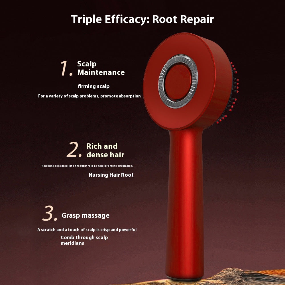 brosse electrique massante lumière rouge et réservoir distributeur d'huile AURAYU