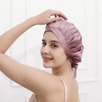 Bonnet de nuit en satin – Cheveux Sublimes et Matins Doux