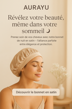 Bonnet de nuit en satin à bandeau élastique