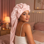 Bonnet de nuit en satin réglable
