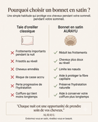 Bonnet de nuit en satin ajustable
