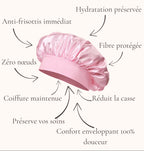 Bonnet de nuit en satin ajustable