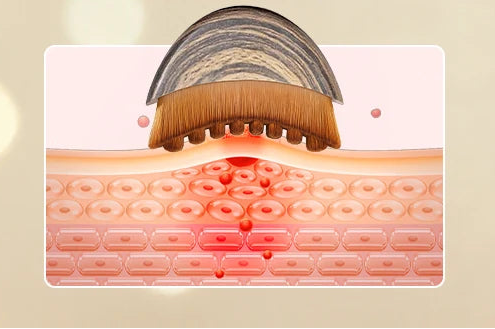 Brosse de drainage lymphatique visage