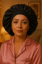 bonnet de nuit en satin AURAYU