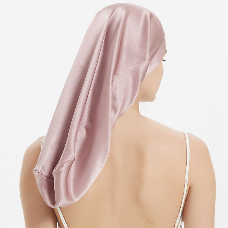 Bonnet de nuit à lacets pour cheveux longs