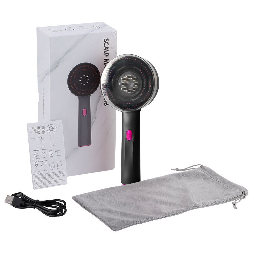 brosse electrique massante lumière rouge et réservoir distributeur d'huile AURAYU