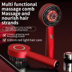 brosse electrique massante lumière rouge et réservoir distributeur d'huile AURAYU