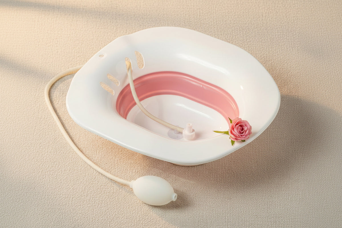 bidet portable rose avec pompe