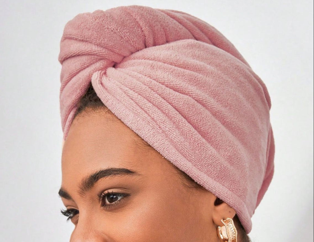 serviette en microfibre pour cheveux AURAYU sechage rapide - anti frisottis