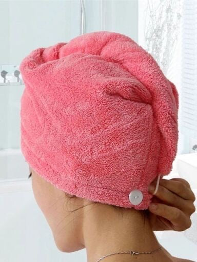 serviette en microfibre pour cheveux AURAYU sechage rapide - anti frisottis