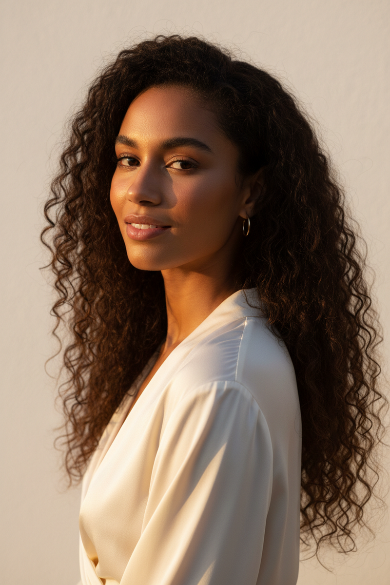 Cheveux bouclés